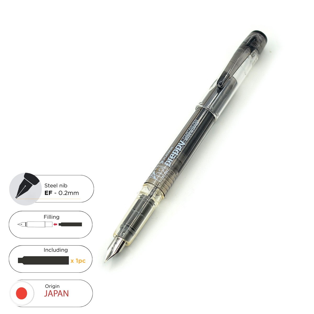 Preppy Black Extra Fine Nib